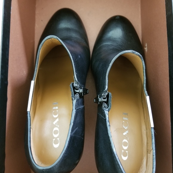 Coach Seneca Glazed Leather Booties - Picture 3 of 5
